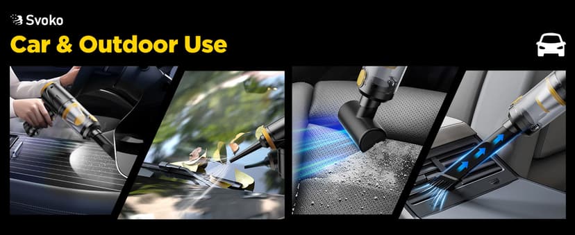 Handheld Vacuum Cleaner 21000Pa Suction with Brushless Motor, 4-in-1 Portable Mini Car Vacuum with 2 Suction Modes, Cordless Vacuum with LED Light, Type-C Charge for Car, Office Desk, Keyboards