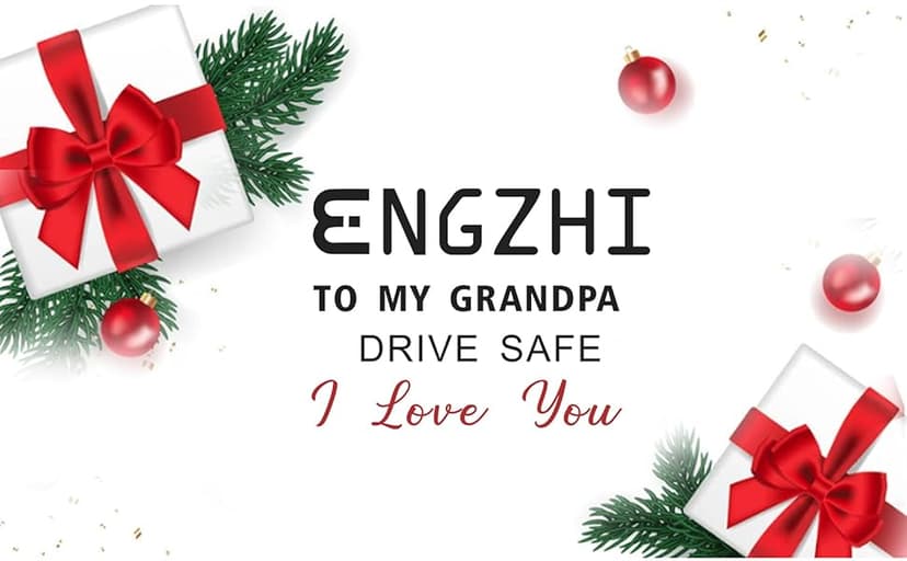 ENGZHI Grandpa Birthday Gifts Grandpa Keychain - Drive Safe I Love You Gifts from Grandkids - Grandfather Fathers Day Christmas Keepsake