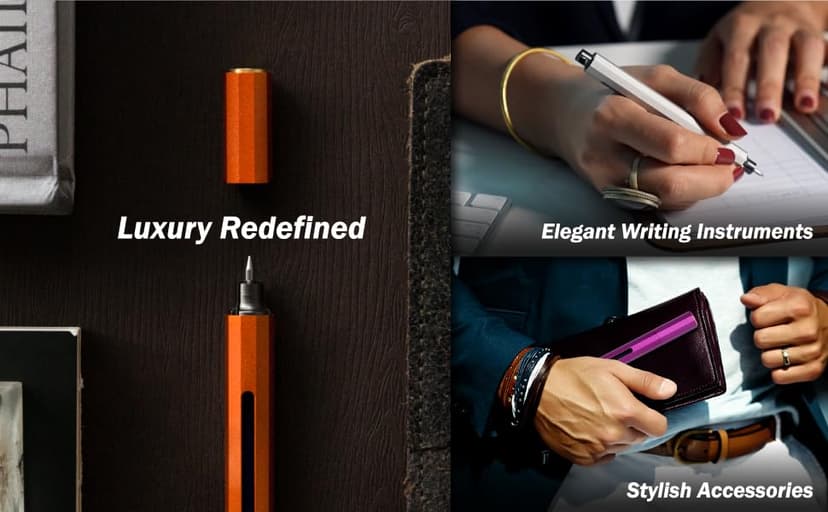 C Mini, Durable Aluminum Alloy EDC Pen, Compatible with 100+ Refills - Ballpoint, Rollerball, Gel. Auto-Adjusting Refillable Pen, Best Writing and Sketching Gift for Men and Women - Orange