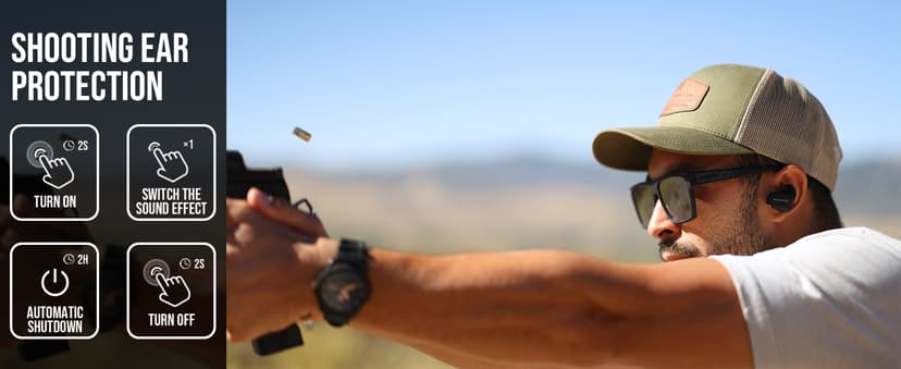 GLORYFIRE Shooting Ear Protection Ear Plugs for Shooting Range Hearing Protection 26dB Noise Reduction