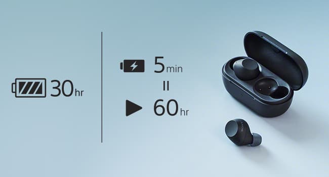 Sony WF-C710N Truly Wireless Noise-Canceling Earbuds with up to 30-Hour Battery Life, Lightweight and Secure, Glass Blue