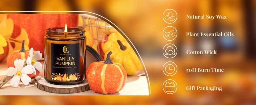 Fall Winter Candle | Sugar Cookies Scented Candle - Thanksgiving Home Decor, 7oz Winter Soy Candles with 50hr Burn Time, Holiday Thanksgiving Christmas Gifts for Women Men