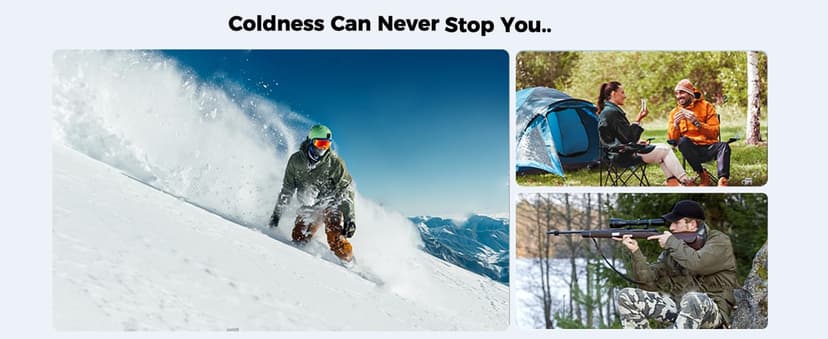 AI Hand Warmers Rechargeable 2 Pack, 6000mAh Electric Hand Warmers, AI Smart Chips 20Hrs Long Safe Heat, Portable Pocket Heater, Gifts for Christmas, Outdoor, Golf, Hunting, Camping Accessories