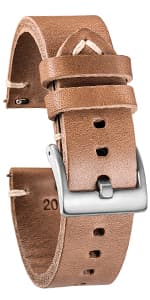 hemsut h Leather Watch Bands for Men, Horween Quick Release Leather Watch Strap Vintage Watch Replacement Wrap of 18mm, 20mm, 22mm