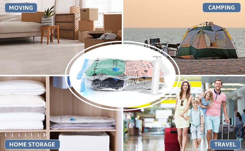 BoxLegend Vacuum Storage Bags with Large Size Hand Pump 8 Jumbo 31.5’’x39.37’' Thickened Vacuum Seal Bags for Clothing Space Saving Vacuum Pack Storage Bags for Pillow Comforters Bedding