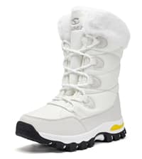 HOBIBEAR Women's Waterproof Winter Snow Boots Lightweight Warm Faux Fur Lined Mid-Calf Booties