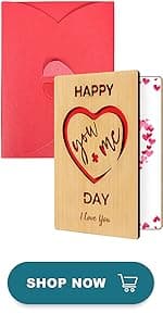 5 Year Marriage Anniversary Card Gifts for husband Wife, Wooden Happy 5th Anniversary Card for Her Him, Always and Forever Fifth Wood Wedding Cards for Men