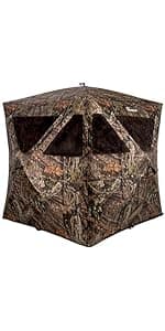 AMERISTEP Hunting Foldable Design Portable Lightweight High-Back Blind Chair with Backrest, Mossy Oak Break-up Country