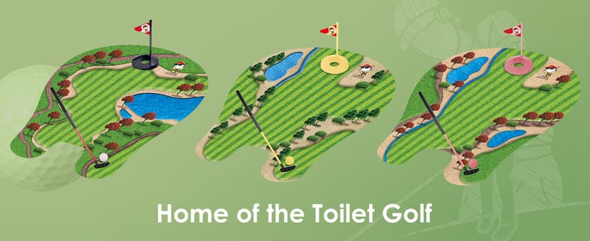 Toilet Golf, Toilet Golf Game Mini Golf - Gag Gifts for Men - Funny Dad Gifts, Funny Gifts for Men Boyfriend Brother, White Elephant Gifts for Adults