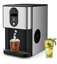 ARLIME Ice Maker with Water Dispenser, 2 in 1 Countertop Ice Maker with 5 lbs Storage Basket, 2 Ways to Add Water, 48 Pounds in 24 Hours, Water Cooler for 5 Gallon Bottle, Perfect for Home Office