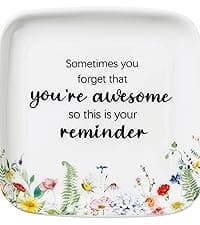 Crisky Jewelry Ring Dish for Women Christian Gifts Trinket Tray Inspirational Friendship Gifts for Friend Birthday Jewelry Tray for Her Sisters Besties Verse: Sweet Friendship –Proverbs 27:9