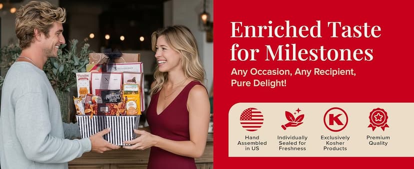 Broadway Basketeers Gift Basket Snack Gifts for Women, Men, Families, College Teacher – Delivery for Birthday, Appreciation, Thank You, Corporate, Get Well Soon Care Package