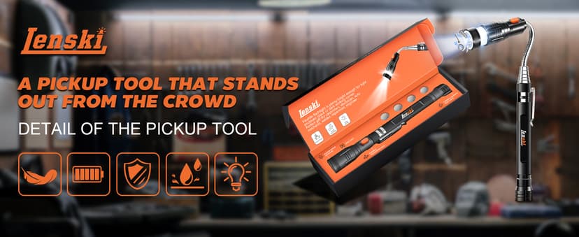 Lenski Stocking Stuffers for Men Adults, for Men Magnetic Pickup Tool, Mens Grandpa Husband Gifts, White Elephant Gifts for Adults, Cool Stuff Gadgets