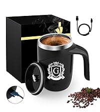 Initial Magnetic Stirring Coffee Mug Stainless Travel Cup Adult Men Guy Him Brother Dad Boyfriend Uncle Niece Best Friendship Grandpa Grandfather Husband Son Law Happy Birthday Cool Meaningful Gifts,J