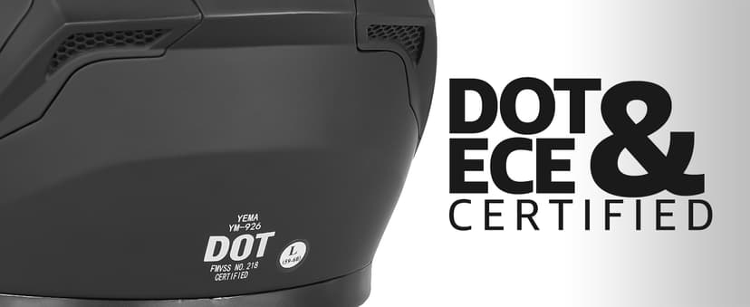 YEMA Modular Motorcycle Helmets, DOT Approved Full Face Motorcycle Helmet with with Flip Up Dual Visor for Men & Women - Street, Scooter, ATV, E-Bike