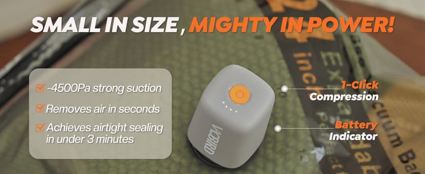 Rechargeable Wireless Pump Travel Storage Bags Set - 15 Pack Portable Space Saver Bags for Travel & Home - Vacuum Compression Packing Seal for Clothes, Blankets, Seasonal Storage