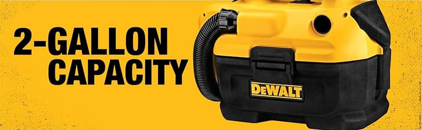 DEWALT 20V MAX Cordless Shop Vac, Wet Dry Vacuum Cleaner, Portable 2 Gallon Wet Dry Vac, Strong Suction Shop Vacuum with Hepa Filter, Tool Only (DCV580H)