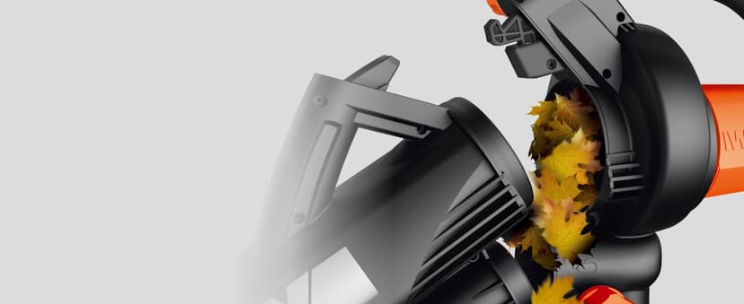 WORX WG505 Trivac 12 Amp 3-in-1 Electric Leaf Blower/Leaf Vacuum/Mulcher, Metal Impeller for Fine Mulching