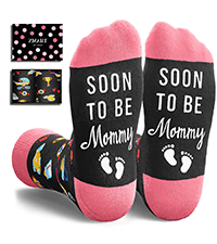 HAPPYPOP Expecting Mother's Day Gifts for New Mom - Mom To Be Gifts for Pregnant Women, Maternity Socks Pregnancy Stocking Stuffers, labor delivery