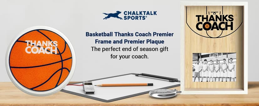 ChalkTalkSPORTS Premier Basketball Photo Frame | Thanks Coach