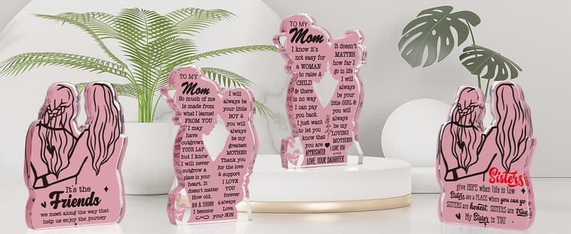 Mom Gifts from Daughter Christmas Gift for Mom, Mom Birthday Ideas Gift Cool Mother's Day Gifts from Daughter Best Mom Ever Gifts New Mom Single Mom Christmas 2024 Acrylic Plaque Sign 5x3in