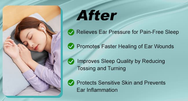 Piercing Pillow for Side Sleepers with an Ear Hole, Donut Pillow for Ear Pain CNH | Pain Relief Sleeping | Pressure Sore | Satin Washable and Adjustable Ear Protector (Dark Gray)