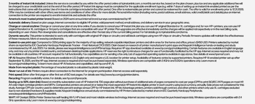 HP DeskJet 2855e Wireless All-in-One Color Inkjet Printer, Scanner, Copier, Best-for-home, 3 months of Instant Ink included, Single-band Wi-Fi connectivity (588S5A)