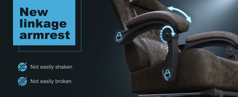 Kslysuty Gaming Chair Breathable Leather with Pocket Spring Cushion,Wide and High Ergonomic Office Chair with Headrest,Computer Gaming Chair with Footrest for Adult and Teen,Brown