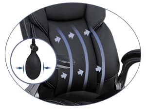 COLAMY Leather Executive Office Chair- High Back Home Computer Desk Chair with Padded Flip-up Arms, Adjustable Tilt Lock, Swivel Rolling Ergonomic Chair for Adult Working Study-Black, Set of 2