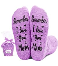 HAPPYPOP Gifts for Mother in Law - Mothers Day Socks Keychain with Greeting Card, Mom in Law Birthday Gifts Christmas Stocking Stuffers