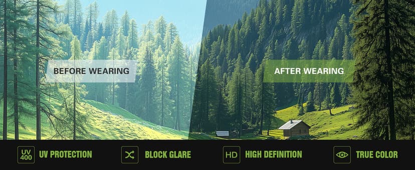 Foliful 3 Pack Polarized Sports Sunglasses for Men, Mens Sunglasses Wrap Around UV400 Protection for Cycling Fishing Driving