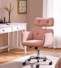 Yaheetech Gaming Chair, Video Game Chair with Massage Lumbar Support and Footrest Height Adjustable Ergonomic Computer Chair with Swivel Seat and Headrest, Pink/White