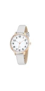 TWOPTION Women's Dainty Analog Leather Dress Watch for Small Wrists, Ladies Waterproof Watches for Women, Reloj para Mujer