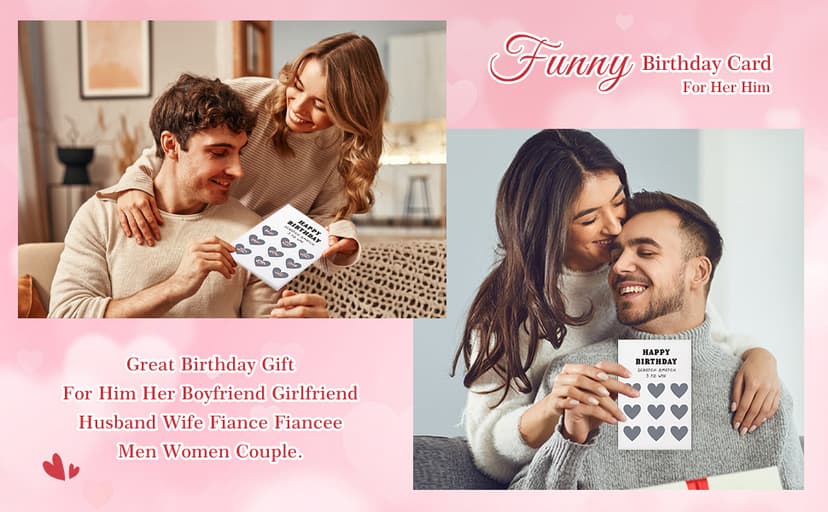 WhatSign Funny Birthday Card for Boyfriend - Husband Scratch off Birthday Card with Envelope- Hilarious and Interactive Gift for Men Women Her Him Husband Boyfriend
