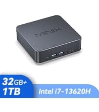MINIX Z150-0dB Fanless Mini PC, Intel N150 (Upgraded N100), 16GB DDR4/512GB PCIe Gen3 x 4 SSD/4K Dual Display/2.5G LAN/USB-C/Windows 11 Pro/Auto Power On, for Home Office Industrial and Commercial
