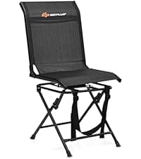 Goplus Hunting Chair, 360° Swivel Folding Hunting Blind Chair with Carrying Strap, 330LBS Capacity, Portable Deer Hunting Stool, Silent Ground Dove Hunting Chair, No Assembly