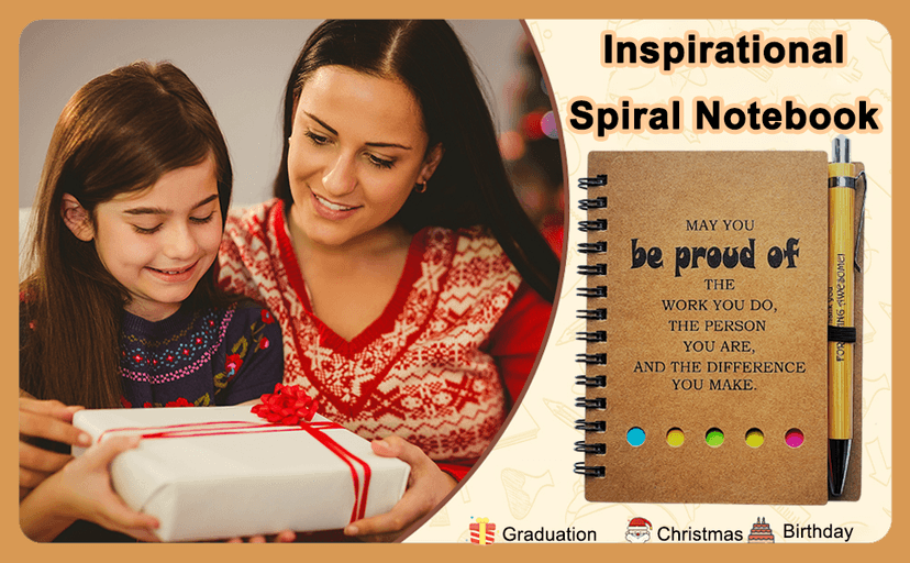 2026 Inspirational Spiral Notebook 10 Sets Portable Employee Appreciation Gifts Bulk Journals with Sticky Note Pen for Teachers Students Friends Colleagues Volunteer Nurse and Family Thank You Gifts B0DPKGP4F4