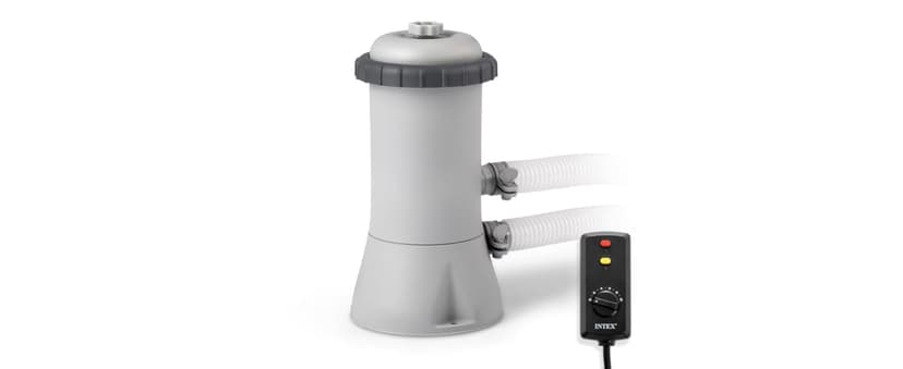 Intex 1000 GPH Easy Set Pool Filter Pump System with GFCI for Above Ground Swimming Pools with Type A & C Filter Cartridge Replacements, (6 Pack)