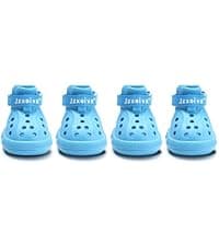 Dog Shoes for Small Dogs, Breathable Dog Boots Paw Protector for Hot Pavement Winter Snow, Dog Booties with Reflective Strips Rugged Anti-Slip Sole for Hardwood Floors Walking Army Green Size 3