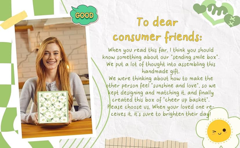 Gift Baskets for Women, 11pcs Unique Happy Birthday Gifts for Women, Best Inspirational Get Well Christmas Ideas Box w/ Daisy Cup Her Teen Girl Sister Friend Friendship Mom - BRIGHTEN UP HER DAY!