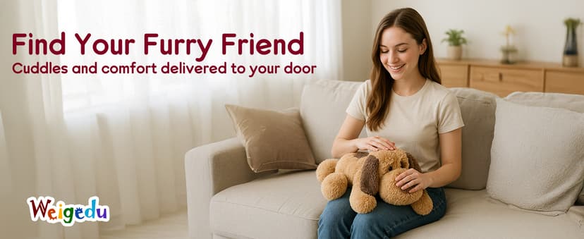 WEIGEDU Floppy Stuffed Dog Puppy Plush Toy, Huggable Beagle Labrador Retriever Stuffed Animal Dogs for Kids Girls Boys Baby Birthday Gift, 20 inch, Brown