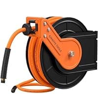 Giraffe Tools Grandstorm Retractable Vacuum Cleaner Wall-Mounted, Shop Wet Dry Vacuum Cleaner with 6 Nozzles for Car Detailing Remote Control Garage Vacuum, Grey