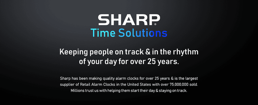Sharp Digital Alarm with AccuSet - Automatic Smart Clock, Never Needs Setting - Great for Seniors, Kids, and Everyone who Doesn't Want to Set a Clock! Silver Case with Green LEDs