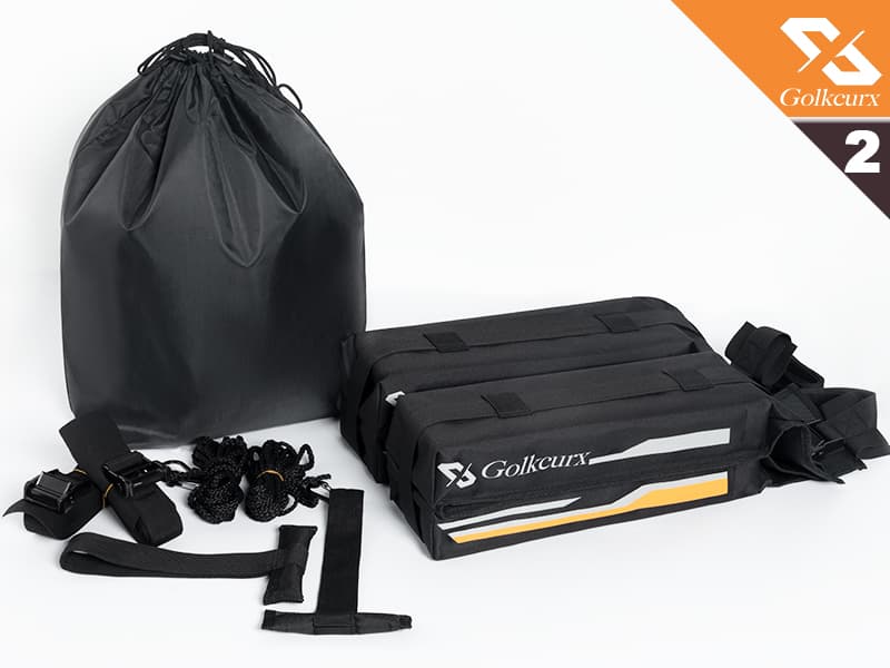 Golkcurx Universal Soft Roof Rack Pads for Kayak,Surfboard, SUP, Canoe, Snowboard with15FT Tie-Down Straps*2 and Storage Bag*1 (Black)