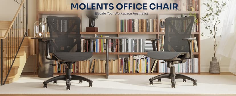 Ergonomic Office Chair, Mesh Computer Desk Chairs with Adjustable Lumbar Support, 3D Armrests, Tilt Function, Comfy Wide Seat, Swivel Executive Work Task Chair for Company and Home