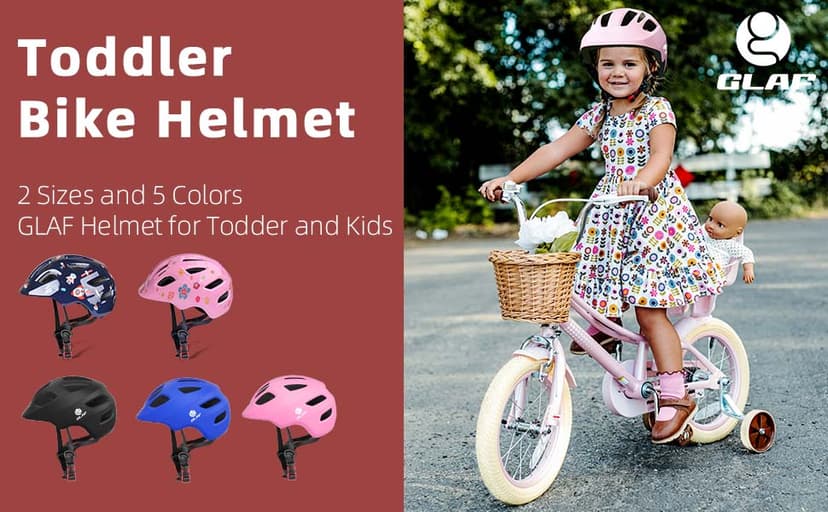 GLAF Baby Bike Helmet Toddler Helmets for 1 Year Old and up Infant Girls Boys Multi Sport Adjustable for Scooter Bicycle Skateboard Cycling