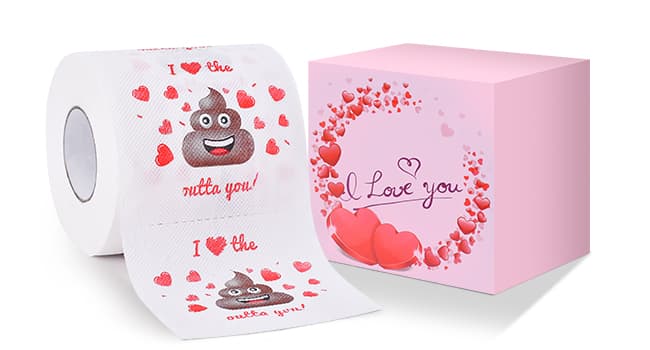 Valentines Day Gifts for Him/Her, Romantic Novelty Gifts Toilet Paper, Funny Gag Gifts for Adults Men Women Boyfriend Girlfriend, Valentines Day Decor for Party Supplies Christmas Stocking Stuffers