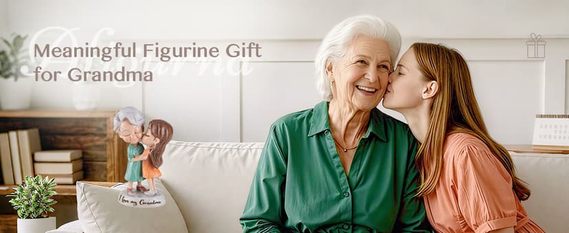 Grandma Birthday Gifts: I Love You Grandma Figurine Gift from Granddaughter - Grandmother Gifts for Mothers' Day - Meaningful Gift for Grandma Nana Gigi Christmas