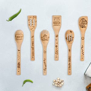 Mothers Day Mom Gifts for Mom Grandma Wife from Husband Daughter Son -Wooden Cooking Spoons Set - Mother's, Christmas,Birthday, Anniversary Kitchen Cooking Presents Ideas for Women Her