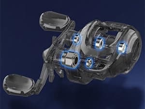 KastKing Centron Lite Baitcasting Fishing Reel – Lightweight, Glass Fiber Infused Nylon Frame – 7.6 OZ – 5 + 1 Anti-Reverse Ball Bearings, 7.1:1 High-Speed Gear Ratio Fishing Reel with Compact Design